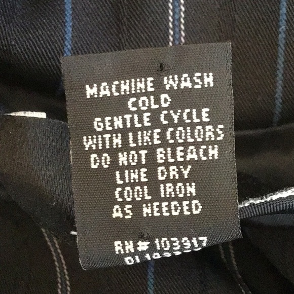 Studio 1940 black stretch one button blazers with blue and gray pinstripes XL - Picture 11 of 11